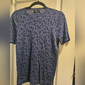 Zara Blue Animal Print SHIRT